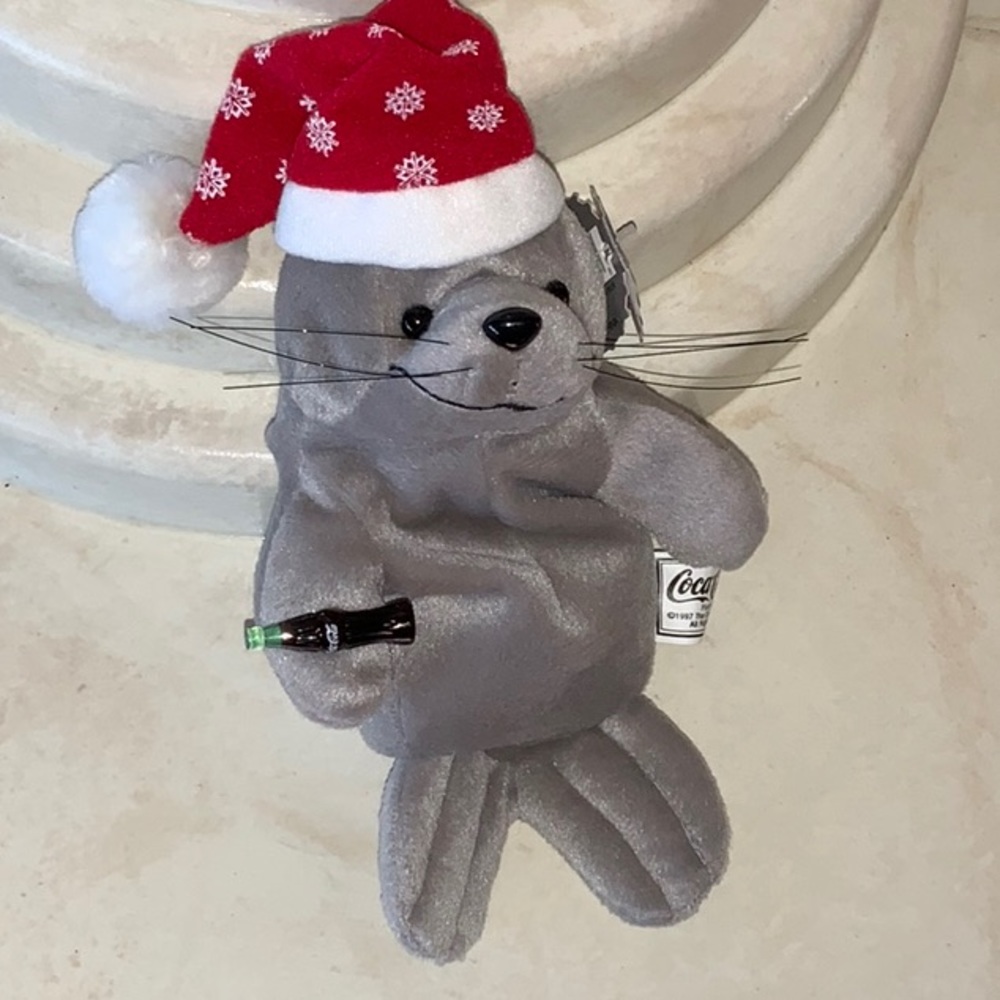 Vintage 1997 Coca Cola Seal Bean Bag Plush